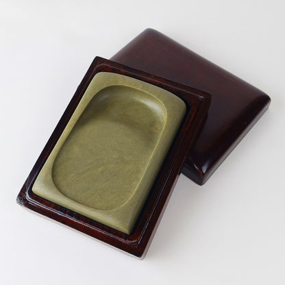 Songkeng Green Duan Inkstone (Square): The Pinnacle of Calligraphy Craftsmanship